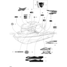 09- Decals pour Sea-Doo 2008 RXP  X 255, 2008