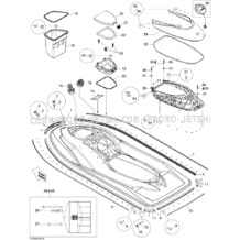 09- Body, Front View pour Sea-Doo 2008 RXP  X 255, 2008