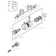 CRANKSHAFT/PISTONS ('77-'78 A1/A1A/A2) pour Kawasaki 1977 JS440