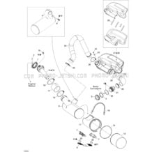 01- Exhaust System pour Seadoo 2008 RXT X 255, 2008