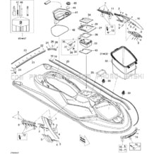 09- Body, Front View pour Seadoo 2008 RXT X 255, 2008