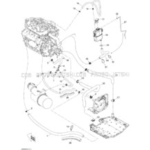 01- Cooling System pour Seadoo 2009 GTI 130 Rental, 2009