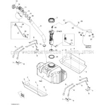 02- Fuel System pour Seadoo 2009 GTI 130 Rental, 2009