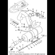 EXHAUST 2 pour Yamaha 1995 WaveRunner WAVE VENTURE - WVT700T - 1995