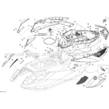 09- Body, Rear View 2 pour Sea-Doo 2009 GTX LIMITED iS 255, 2009