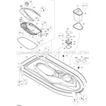 09- Body, Front View pour Sea-Doo 2009 RXP-X 255 and 255 RS, 2009