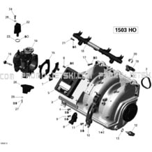 02- Air Intake Manifold And Throttle Body _V1 pour Seadoo 2009 RXT-X 255 and 255 RS, 2009