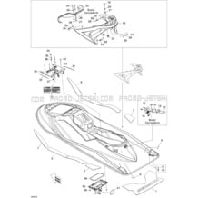 09- Body, Rear View pour Sea-Doo 2009 RXT-X 255 and 255 RS, 2009