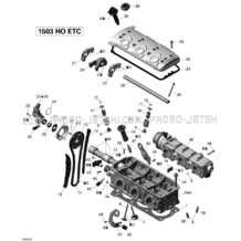 01- Cylinder Head pour Seadoo 2009 RXT iS 255, 2009