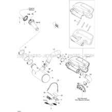 01- Exhaust System pour Sea-Doo 2009 RXT iS 255, 2009