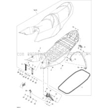 09- Seat pour Seadoo 2009 RXT iS 255, 2009