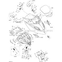 09- Front Cover pour Sea-Doo 2009 Wake PRO 215, 2009