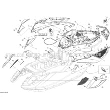 09- Body, Rear View 2 pour Seadoo 2010 GTX iS 215, 2010