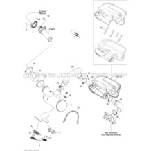 01- Exhaust System pour Seadoo 2010 RXT 215, 2010