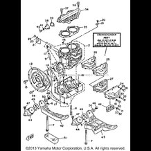 CRANKCASE CYLINDER pour Yamaha 1987 WaveRunner WJ500H - 1987