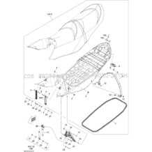 09- Seat pour Seadoo 2010 RXT-X and X RS 260, 2010