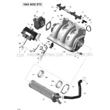 02- Air Intake Manifold And Throttle Body V1 pour Seadoo 2010 Wake PRO 215, 2010