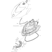 09- Front Cover pour Sea-Doo 2011 GTS 130 & Rental 99, 2011