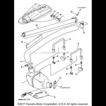 EXHAUST 2 pour Yamaha 1996 WaveRunner SUPER JET - SJ700AU - 1996