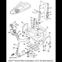 FUEL TANK pour Yamaha 1996 WaveRunner SUPER JET 700 (SJ700AU) 1996