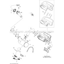 01- Exhaust System pour Seadoo 2011 RXT aS X & aS XRS 260, 2011
