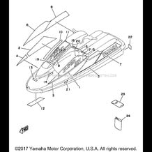 GRAPHIC TOOL pour Yamaha 1996 WaveRunner SUPER JET - SJ700AU - 1996