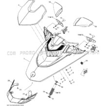 09- Front Cover pour Seadoo 2011 RXT aS X & aS XRS 260, 2011