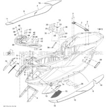 09- Body, Rear View 1 pour Sea-Doo 2011 RXT aS X & aS XRS 260, 2011
