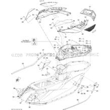 09- Body, Rear View 2 pour Sea-Doo 2011 RXT aS X & aS XRS 260, 2011