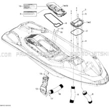 09- Ventilation pour Seadoo 2011 RXT aS X & aS XRS 260, 2011