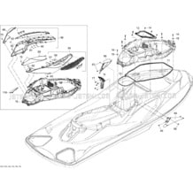 09- Body, Rear View 2 pour Sea-Doo 2011 RXT 260 & RS, 2011