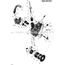 03- PTO Cover And Magneto pour Seadoo 2011 RXT-X 260 & RS, 2011