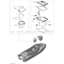 09- Storage Compartments pour Sea-Doo 2011 RXT-X 260 & RS, 2011