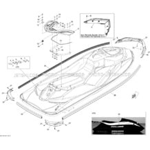 09- Body, Rear View pour Seadoo 2012 GTI SE 130, 2012 (24CS, 24CR)
