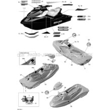 09- Decals pour Seadoo 2012 GTI SE 130, 2012 (24CS, 24CR)