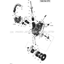 03- PTO Cover And Magneto pour Seadoo 2012 GTI LTD 155, 2012 (39CS)