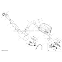 01- Exhaust System pour Seadoo 2012 GTI 130, 2012 (23CA, 23CB)