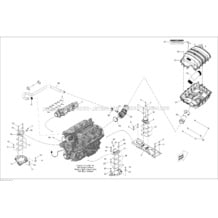 01- Engine And Air Intake Silencer pour Sea-Doo 2012 GTI SE 130, 2012 (24CA, 24CB, 24CC)