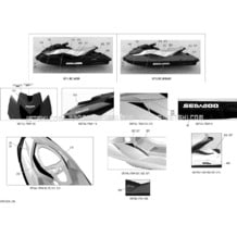 09- Decals pour Seadoo 2012 GTI SE 130, 2012 (24CA, 24CB, 24CC)