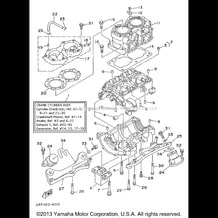 CYLINDER - CRANKCASE pour Yamaha 1996 WaveRunner WAVE BLASTER - WB700AU - 1996