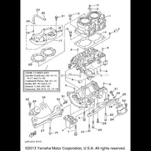 CYLINDER - CRANKCASE pour Yamaha 1996 WaveRunner WAVE BLASTER 700 (WB700AU) 1996