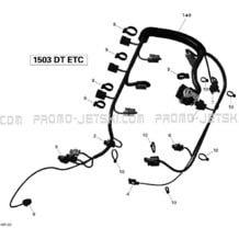 10- Engine Harness pour Seadoo 2012 GTS 130 & Rental 99, 2012 (43CA, 43CB, 25CB)