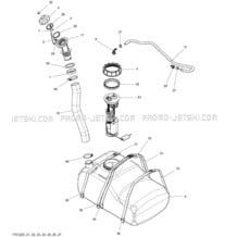 02- Fuel System pour Seadoo 2012 GTS 130 & Rental 99, 2012 (43CA, 43CB, 25CB)