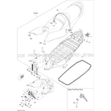 09- Seat pour Seadoo 2012 GTX 155, 2012 (38CS, 38CR)