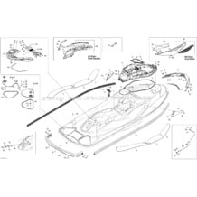 09- Body pour Seadoo 2012 GTX 155, 2012 (38CS, 38CR)