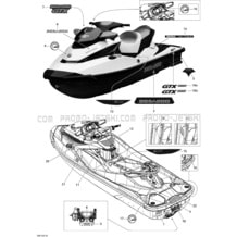 09- Decals pour Sea-Doo 2012 GTX 155, 2012 (38CS, 38CR)