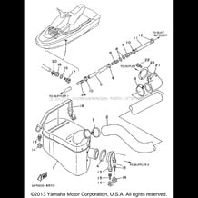 EXHAUST 2 pour Yamaha 1996 WaveRunner WAVE BLASTER 700 (WB700AU) 1996