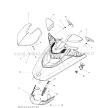 09- Front Cover pour Seadoo 2012 GTX LTD iS 260, 2012 (18CA, 18CB)