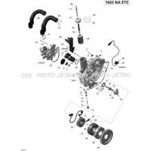 03- PTO Cover And Magneto 1_GTX S 155 pour Sea-Doo 2012 GTX S 155, 2012