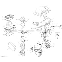 09- Storage Compartments pour Seadoo 2012 GTX S 155, 2012